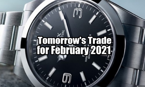 Tomorrow's Trade for Feb 2021