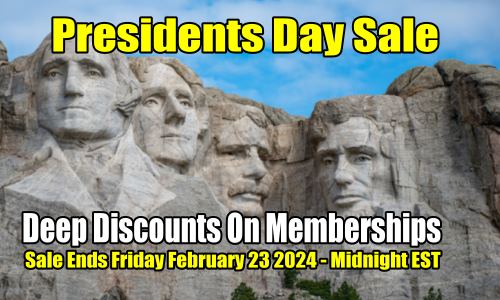 Presidents Day Sale – 3 Days Left For Deep Discounts For New and Renewing Memberships