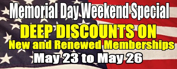 Memorial Day Weekend Special