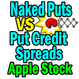 Apple Stock and Naked Puts VS Put Credit Spreads
