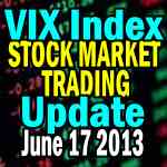 VIX Index Stock Market Trading Strategy Update June 17 2013